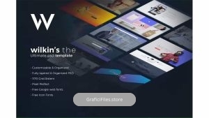 دانلود قالب لایه باز چند منظوره وب سایت Wilkins | Website Builder Muti-Purpose PSD Templat
