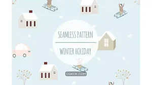 دانلود پترن تعطیلات زمستان Winter Holiday – Seamless Pattern