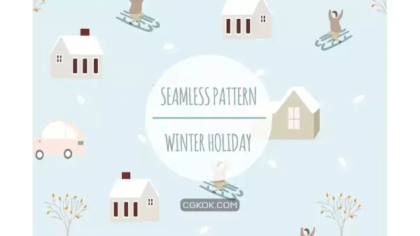 دانلود پترن تعطیلات زمستان Winter Holiday – Seamless Pattern