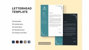 دانلود قالب آماده ورد سربرگ Word Letterhead