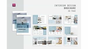 دانلود قالب ایندیزاین بروشور طراحی داخلی Words Interior Brochure
