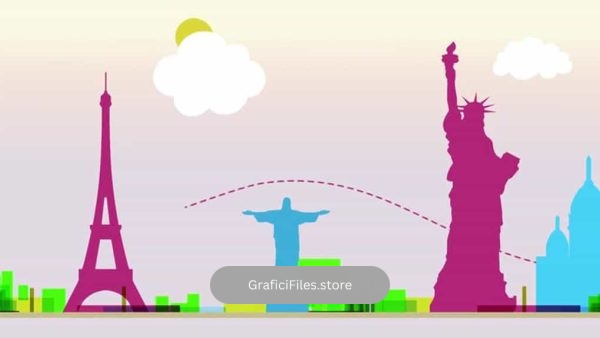 دانلود بک گراند موشن گرافیک تور جهانگردی World Travel Background