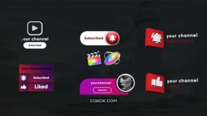 پروژه آماده فاینال کات پرو المان سابسکرایب یوتیوب Youtube Modern Subscribes Elements